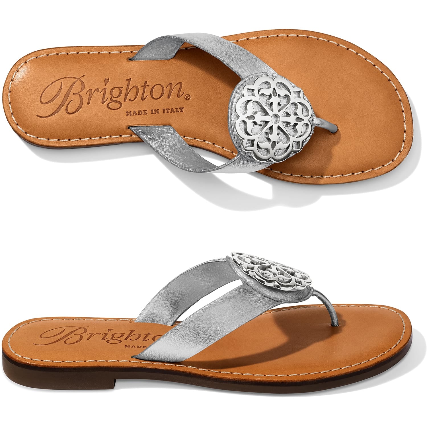 Alice Metallic Sandals - Image 2