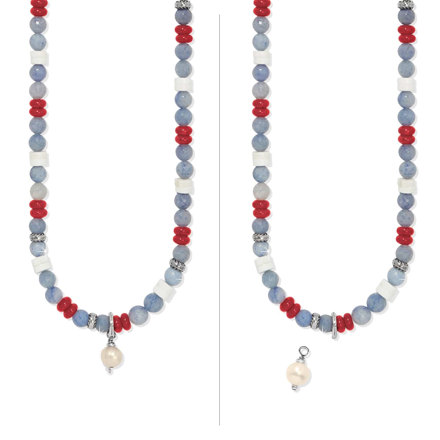 Americana Beach Pearl Charm Necklace - Image 3