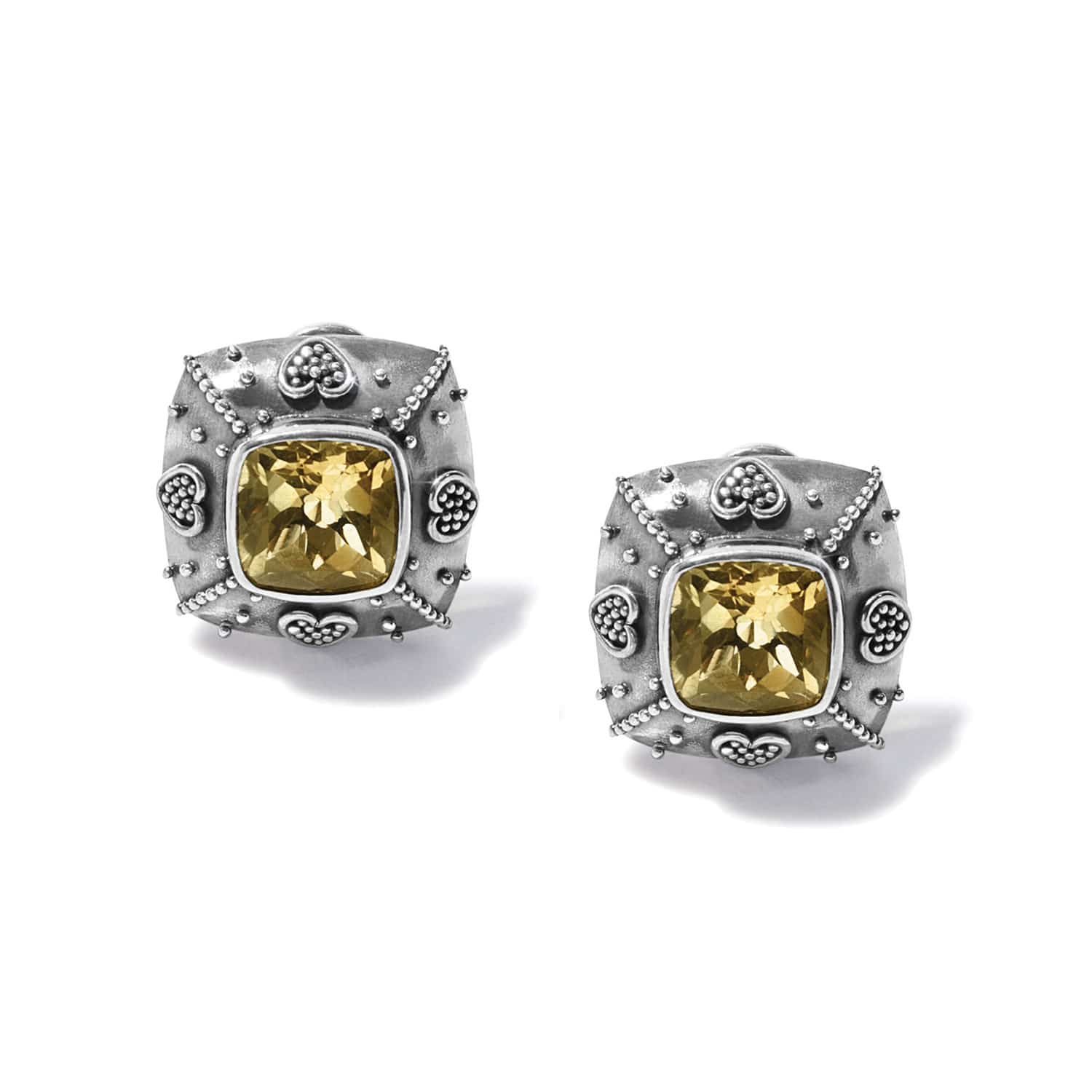 Bali Citrine Java Post Earrings - Image 2