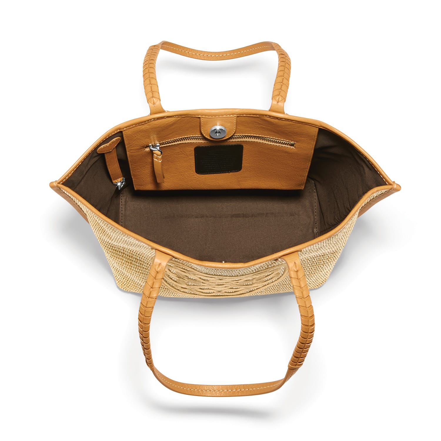 Blonde Bruna Large Straw Tote - Image 2