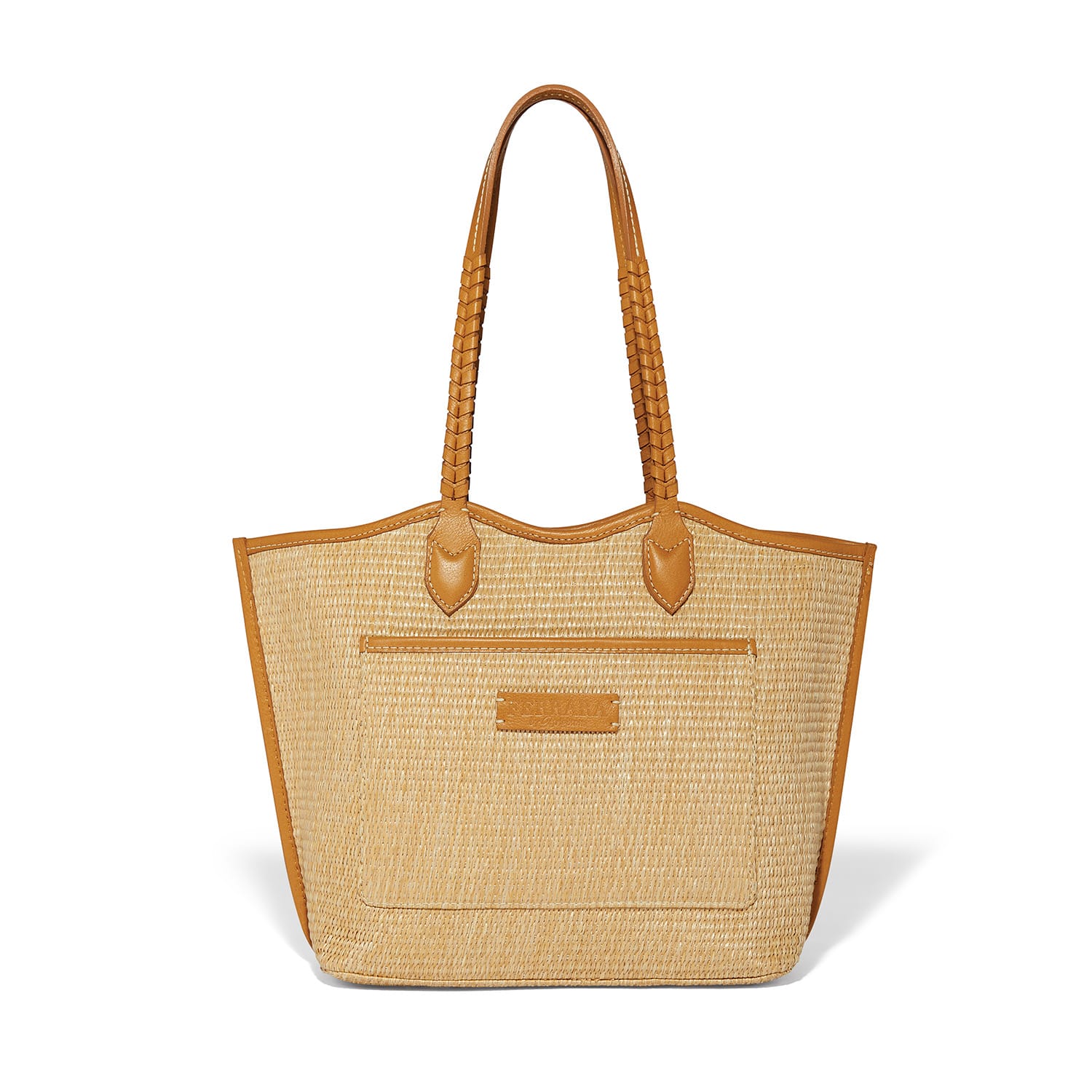 Blonde Bruna Large Straw Tote - Image 3
