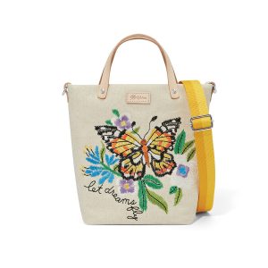 Butterfly Dream Embroidered Medium Messenger Bag