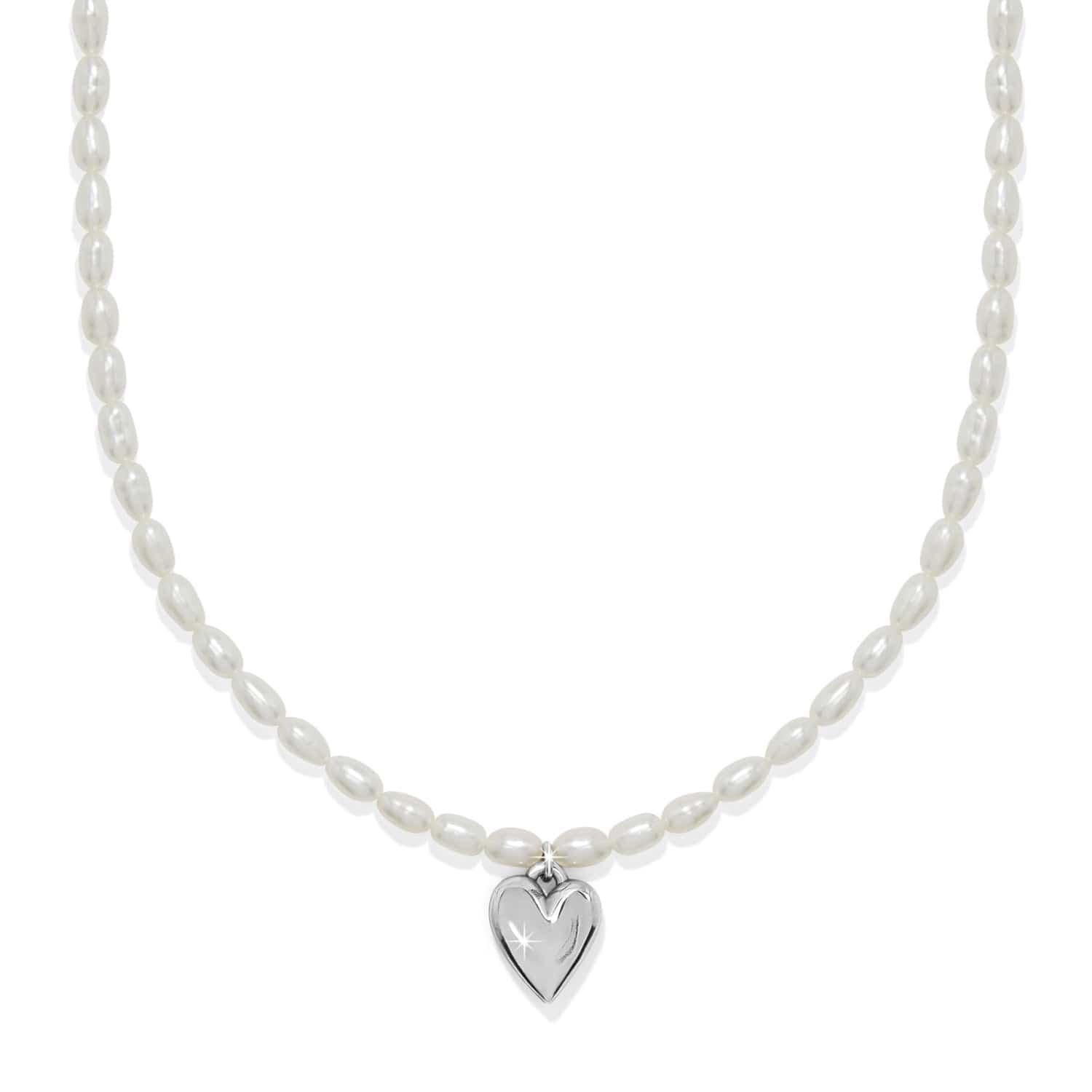 Cascade Embrace Pearl Heart Necklace - Image 2