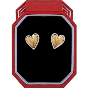 Cascade Heart Post Earrings Gift Box