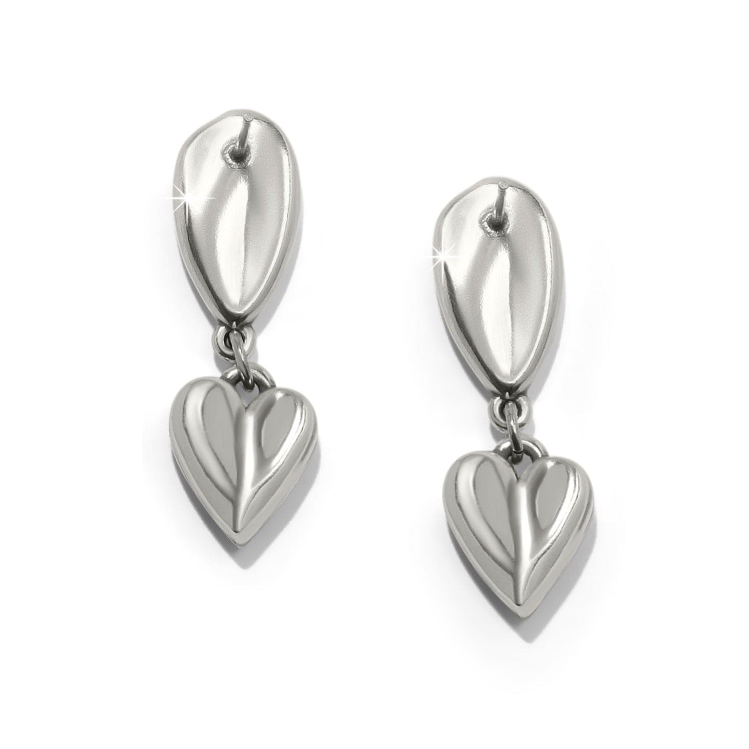 Cascade Heart Unity Post Drop Earrings - Image 2