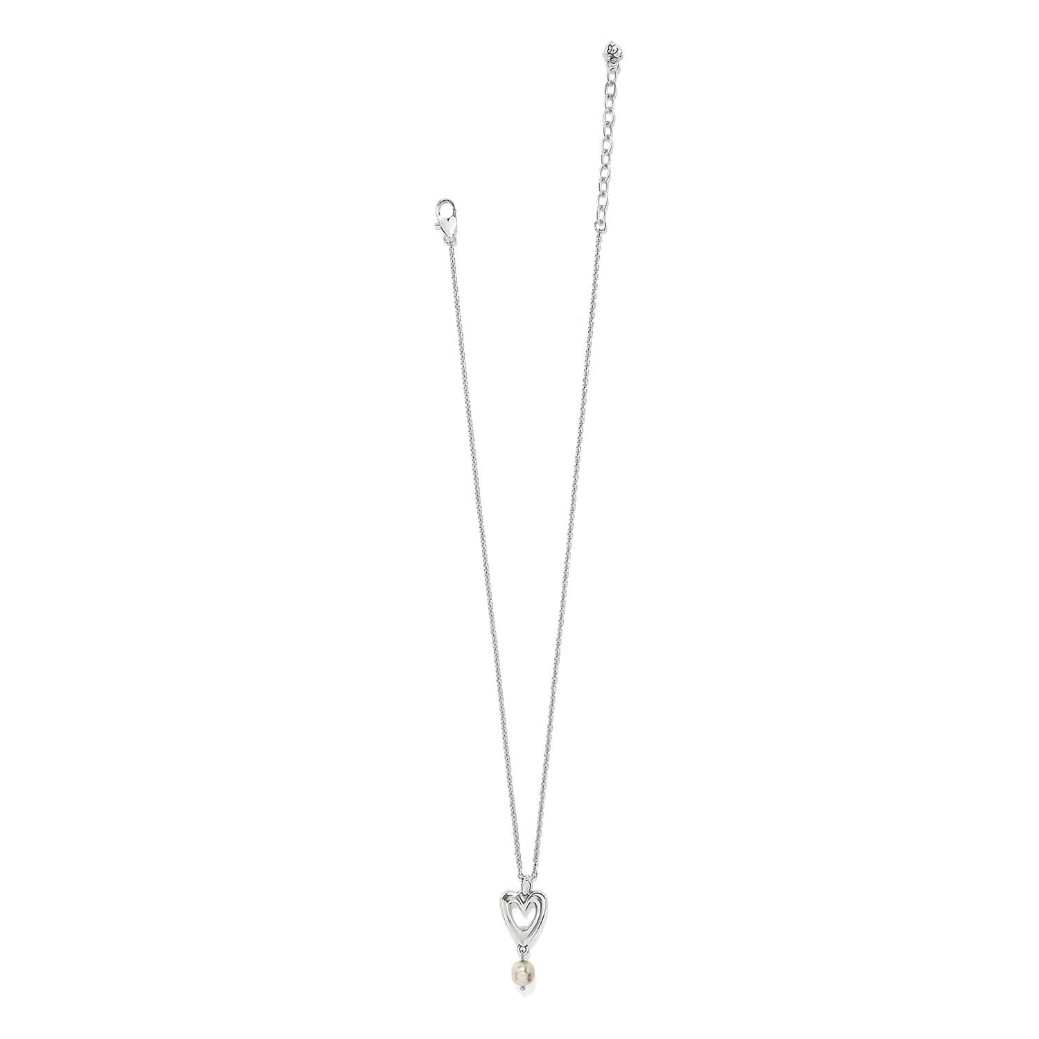 Cascade Open Heart Pearl Petite Necklace - Image 2