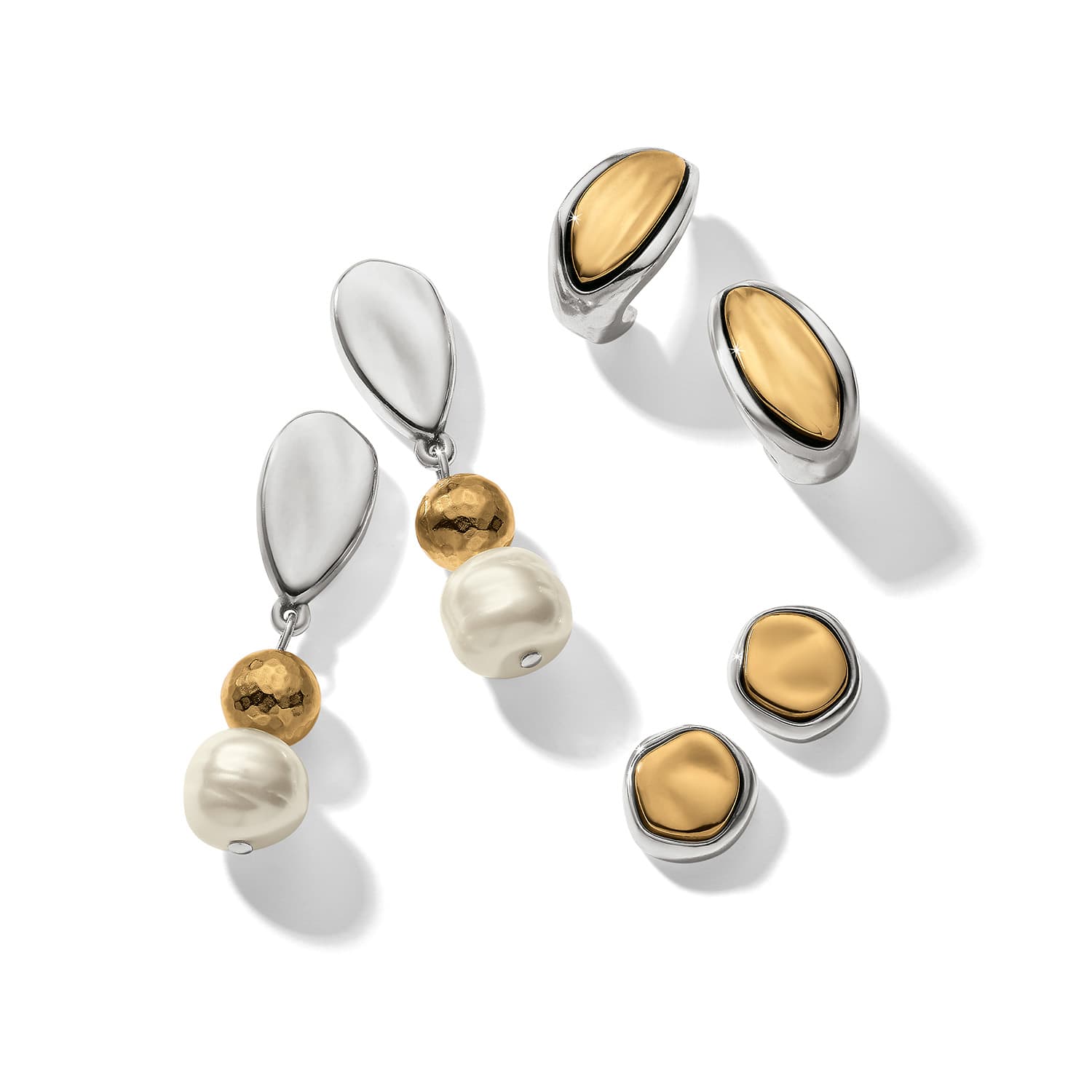 Cascade Round Post Earrings - Image 2
