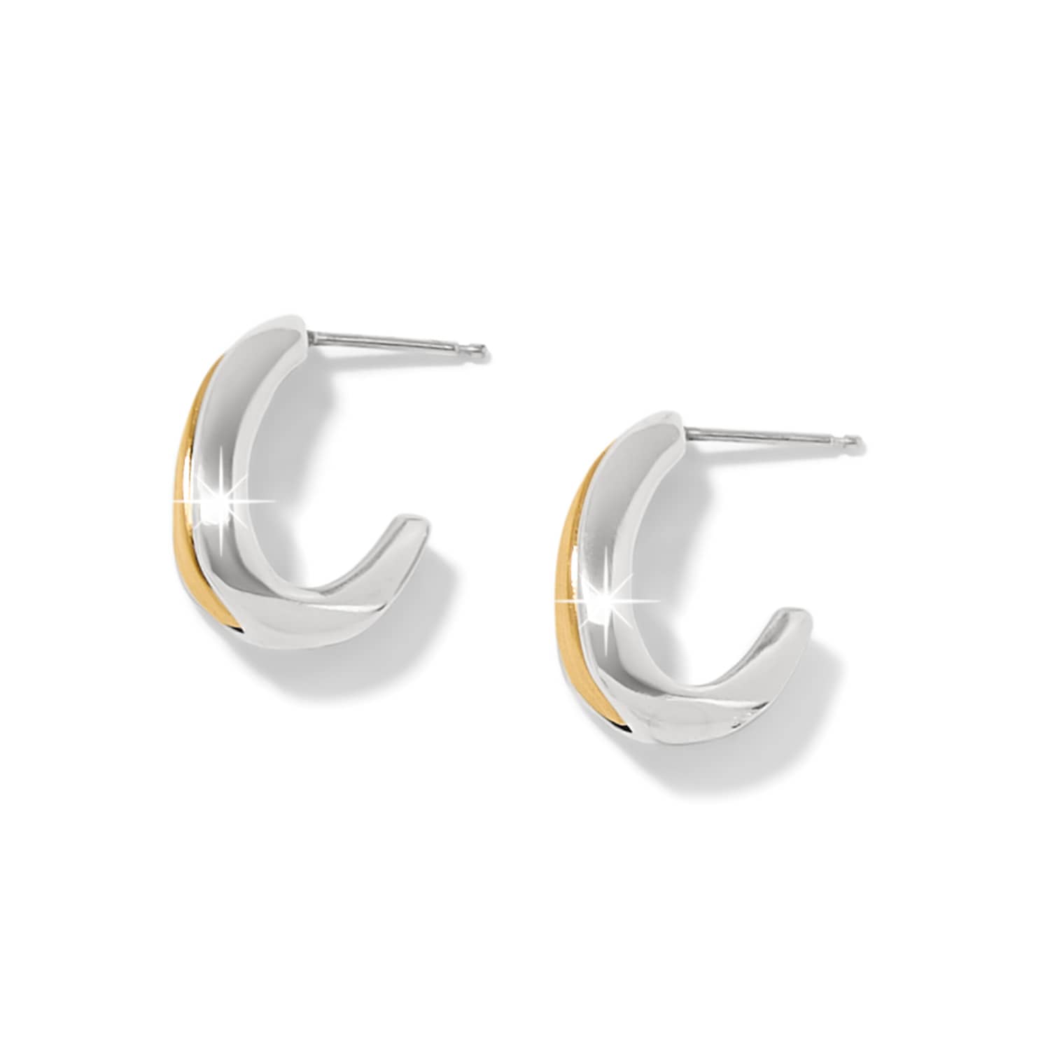 Cascade Two Tone Hoop Earrings - Image 2
