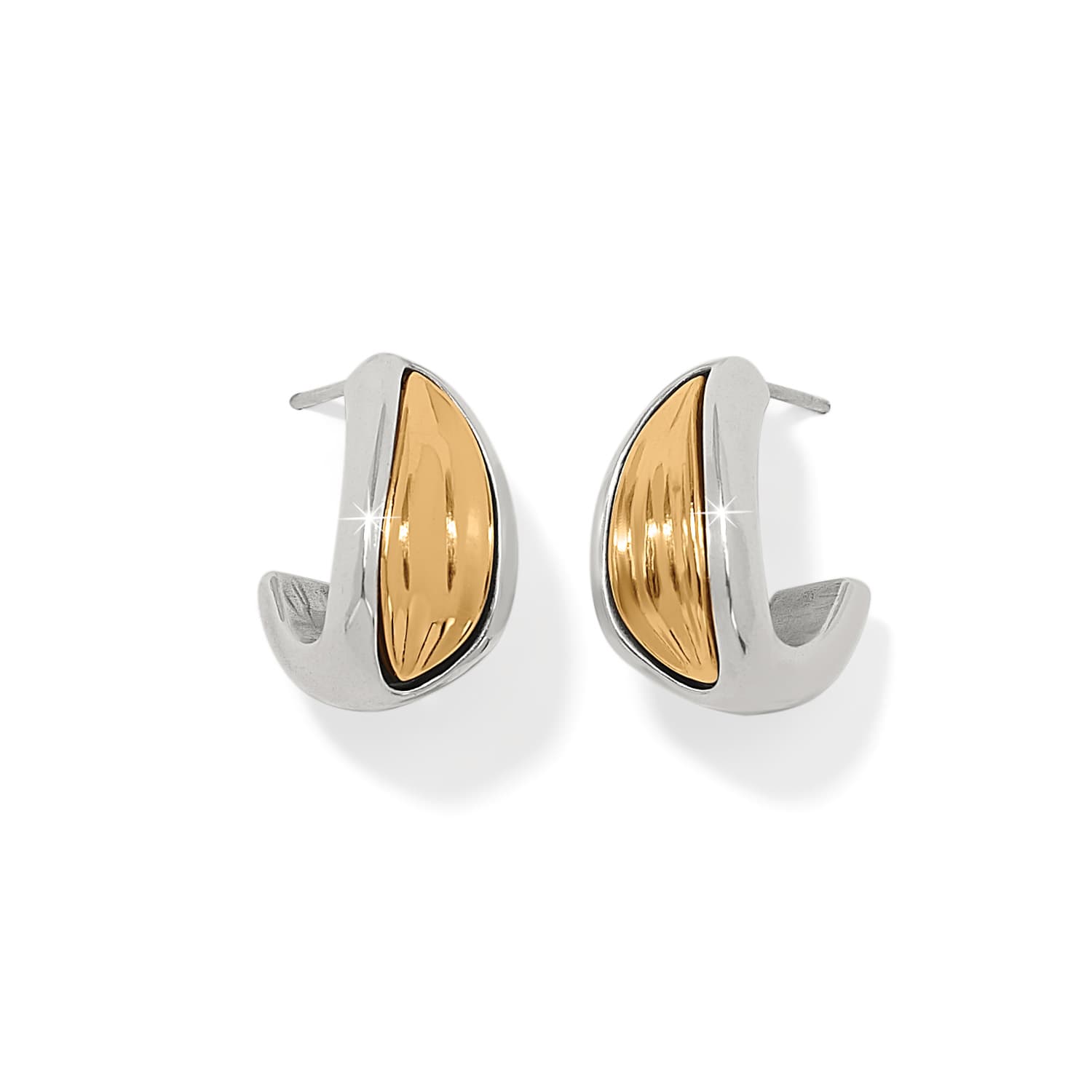 Cascade Two Tone Hoop Earrings - Image 3
