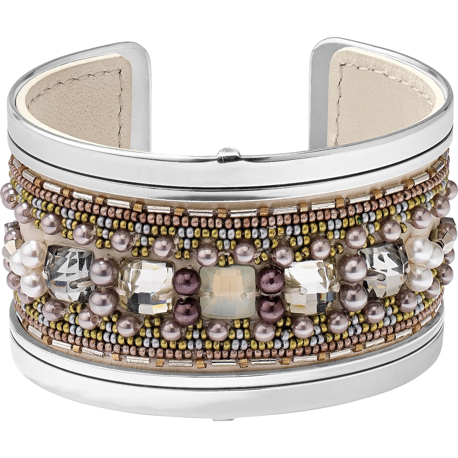Christo New Delhi-Mandela Wide Cuff Bracelet Set - Image 4