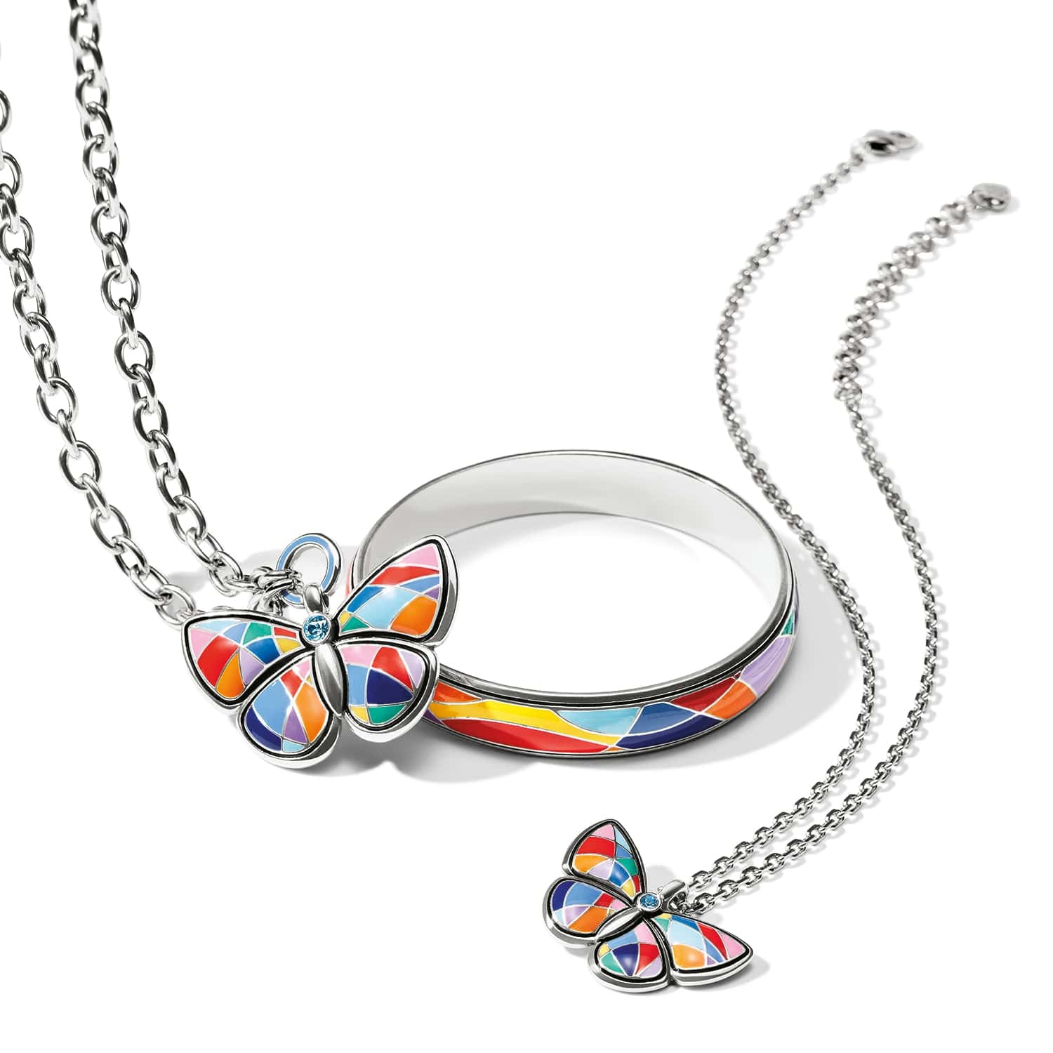 Colormix Butterfly Ring Necklace - Image 4