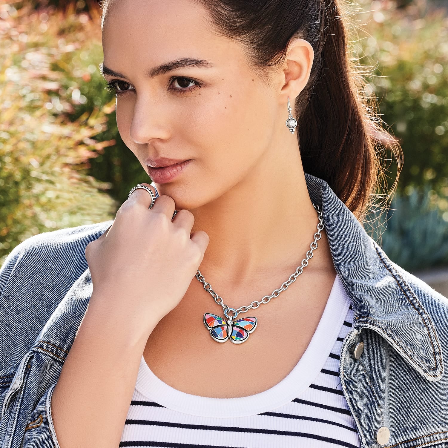 Colormix Butterfly Ring Necklace - Image 5
