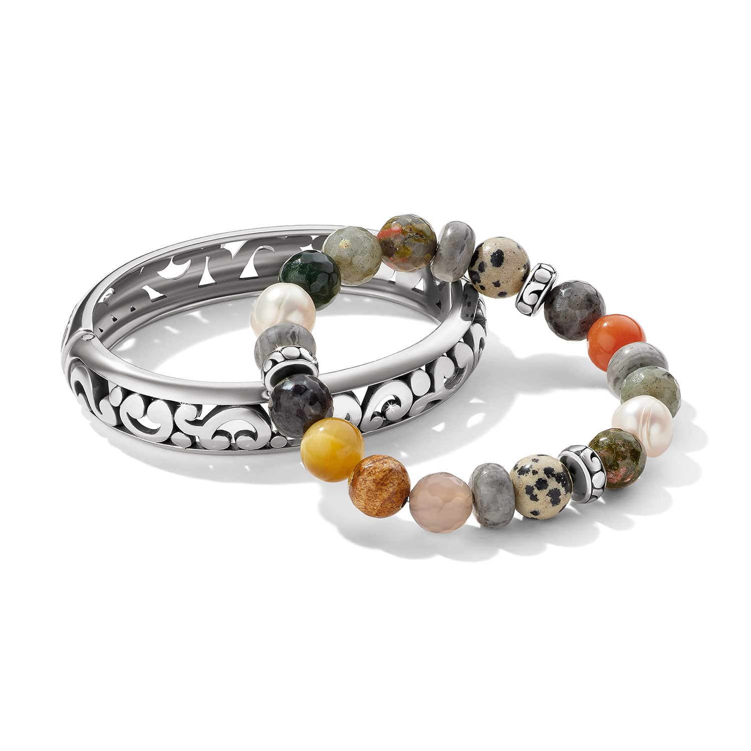 Contempo Desert Pearl Stretch Bracelet - Image 3