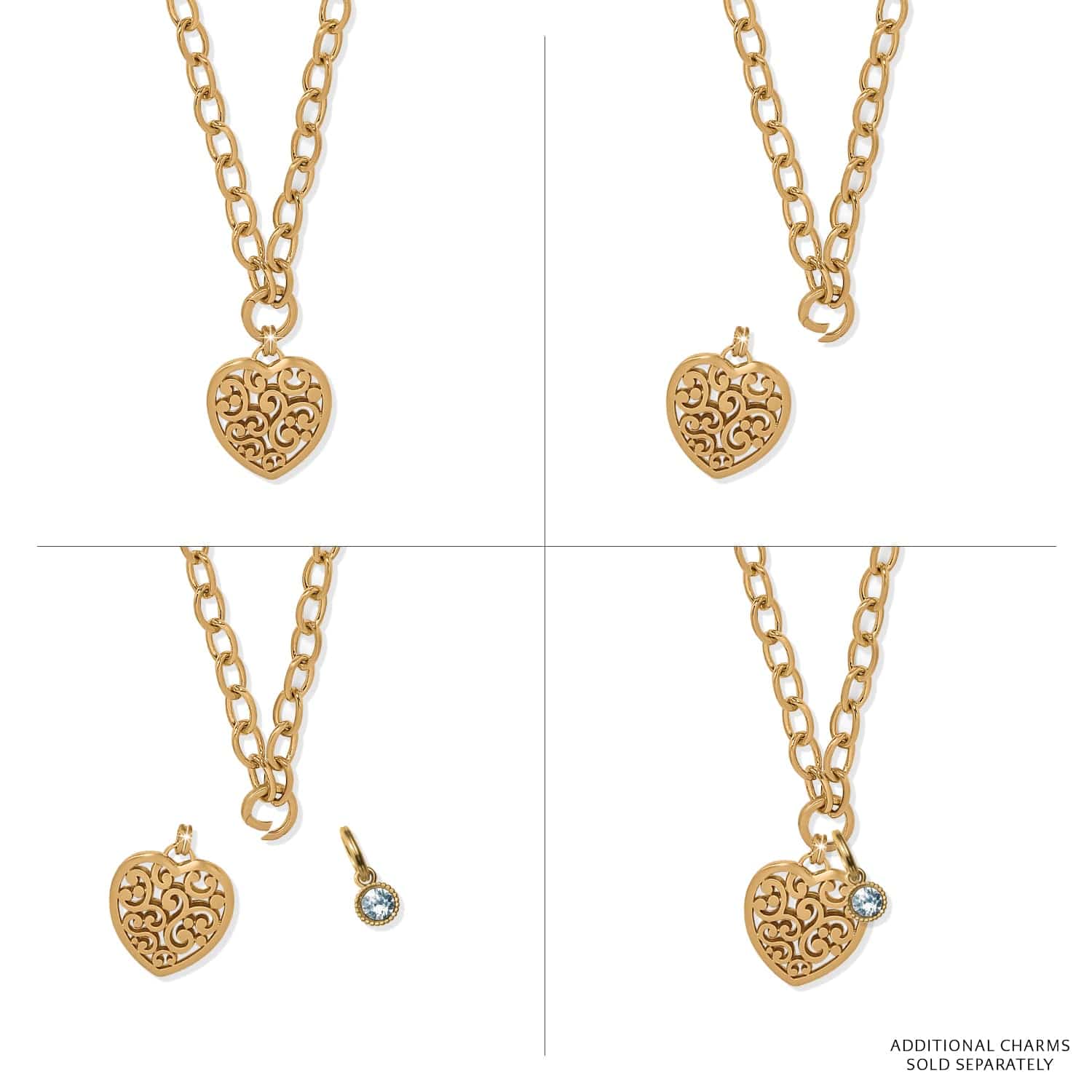 Contempo Medallion Heart Necklace - Image 4