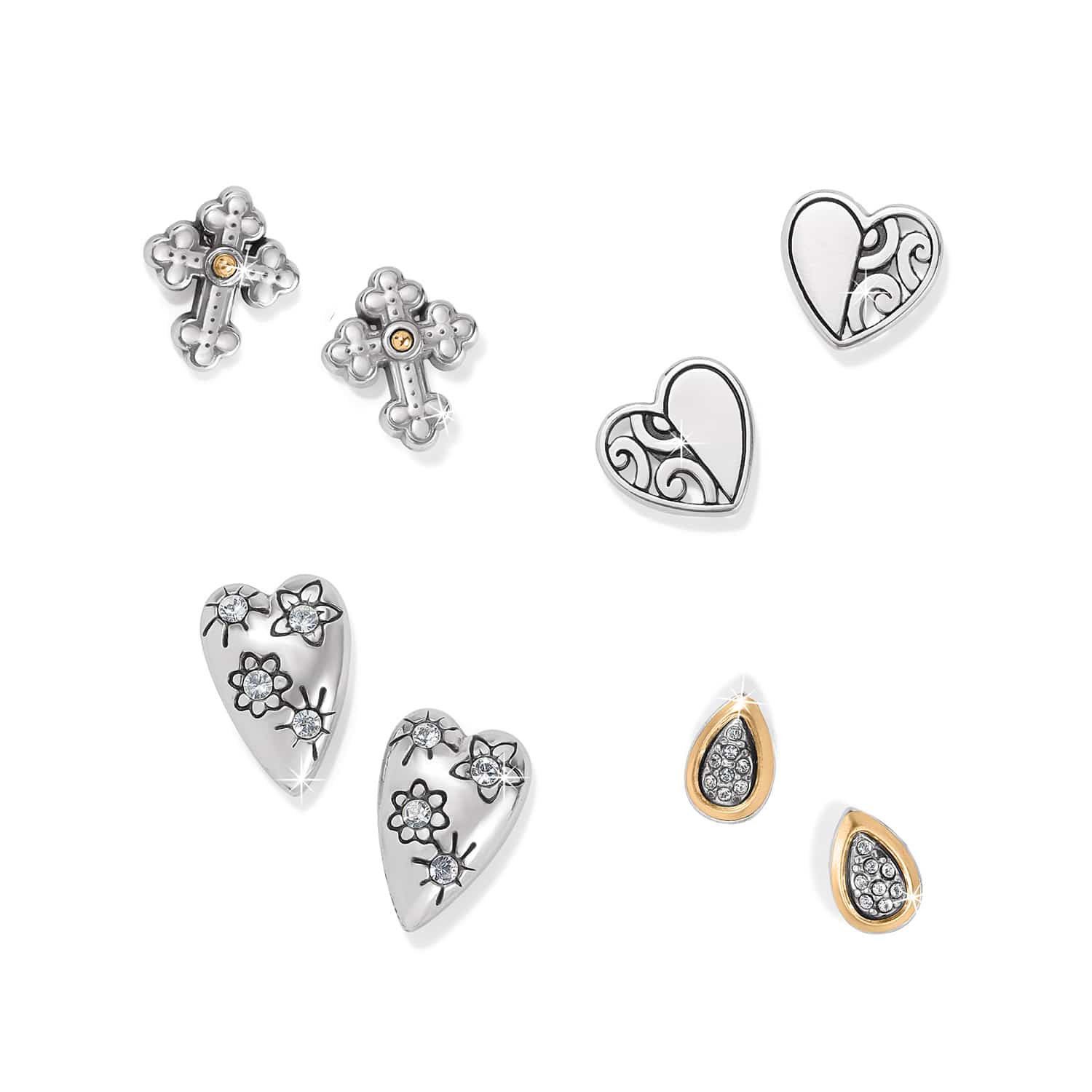Deco Heart Mini Post Earrings - Image 2