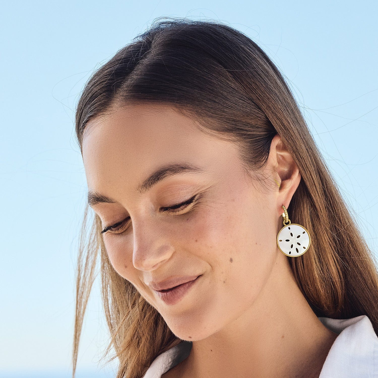 Del Mar Charm Hoop Earrings - Image 3