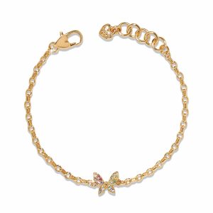 Enchanting Gem Butterfly Bracelet