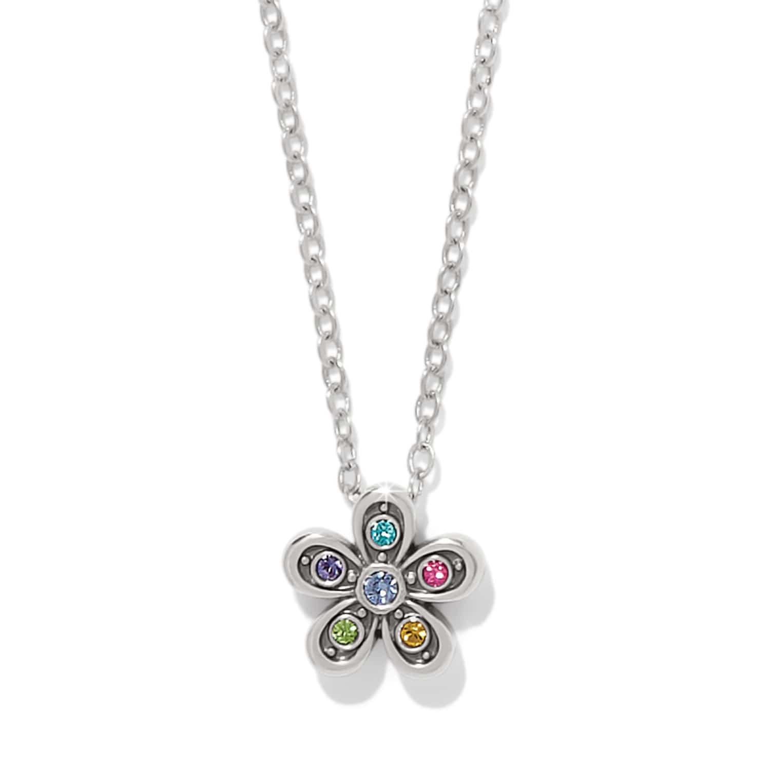 Enchanting Gem Flower Necklace