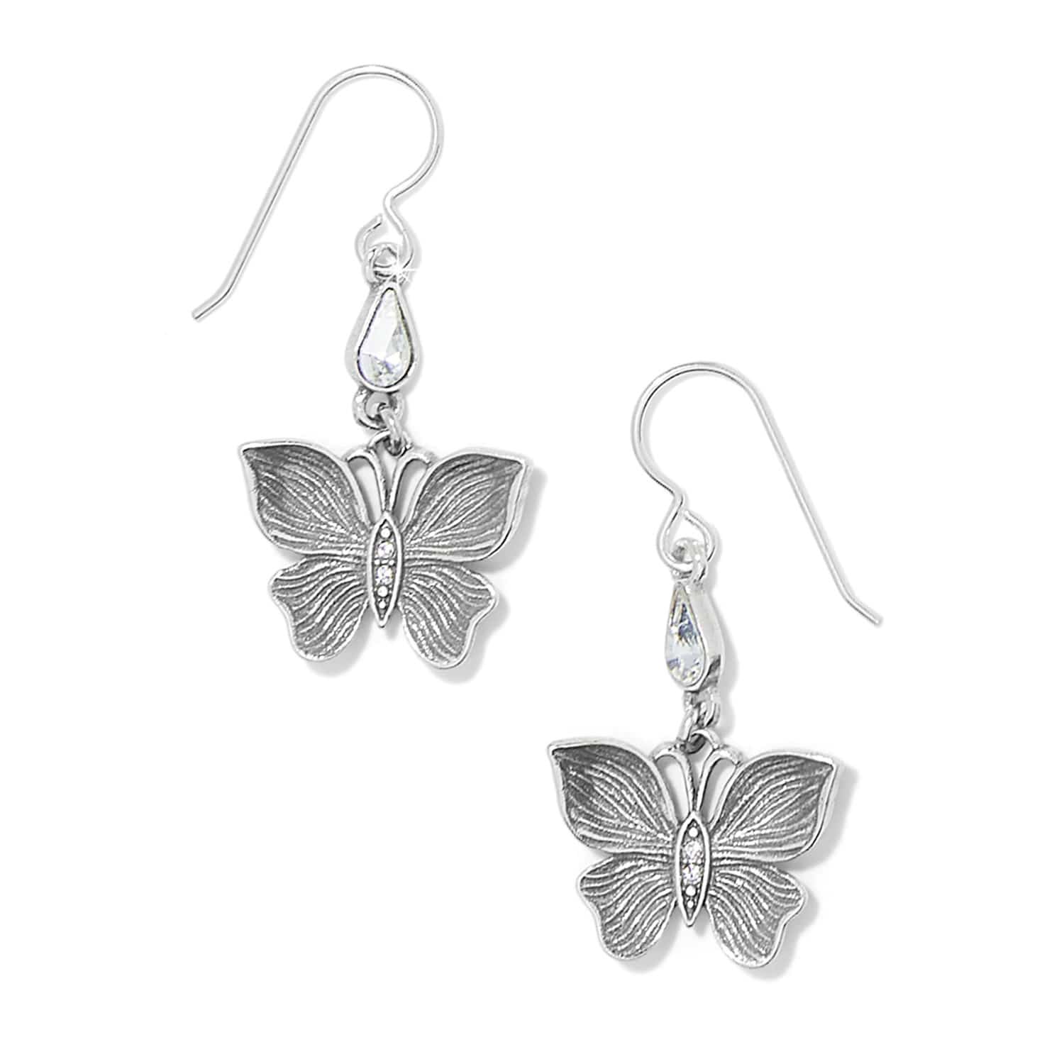 Everbloom Flutter Silver French Wire Earrings