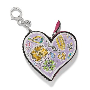 Fashionista Wanderlust Heart Coin Charm Handbag Fob