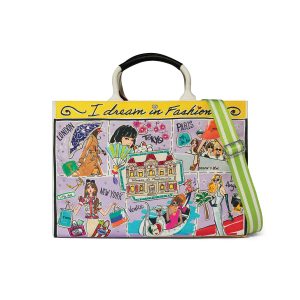 Fashionista Wanderlust Large Canvas Tote