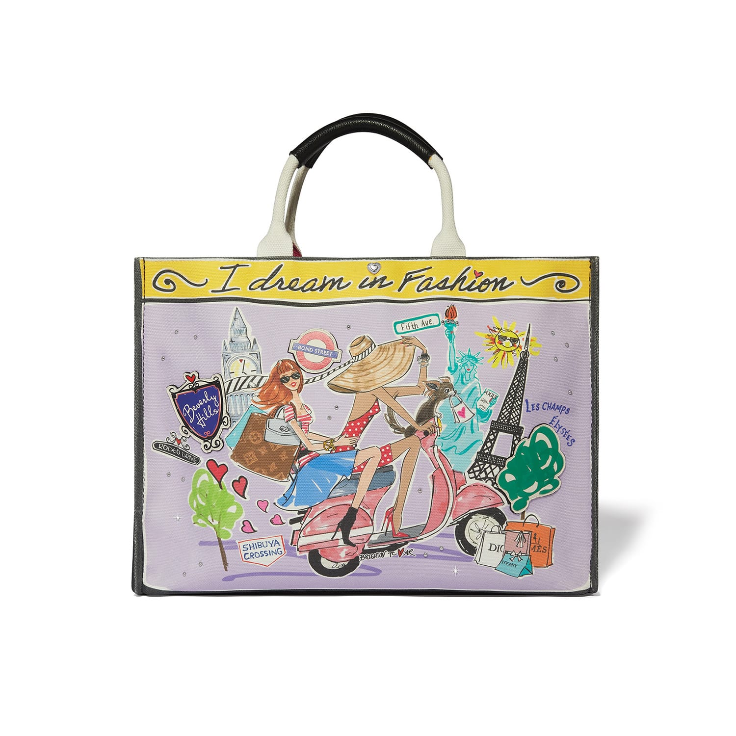 Fashionista Wanderlust Large Canvas Tote - Image 3