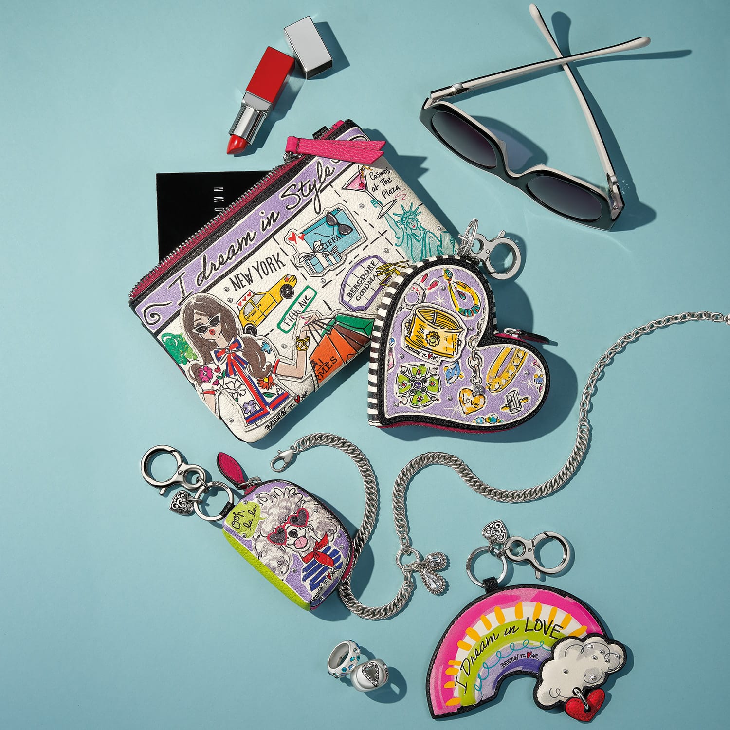 Fashionista Wanderlust Rainbow Charm Handbag Fob - Image 3