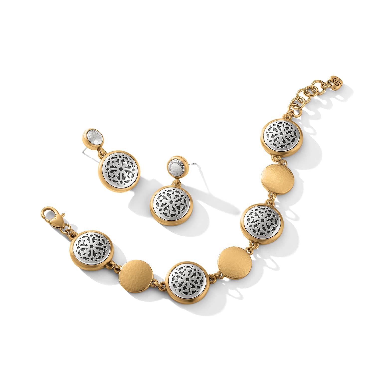 Ferrara Two Tone Luce Post Drop Earrings - Image 3
