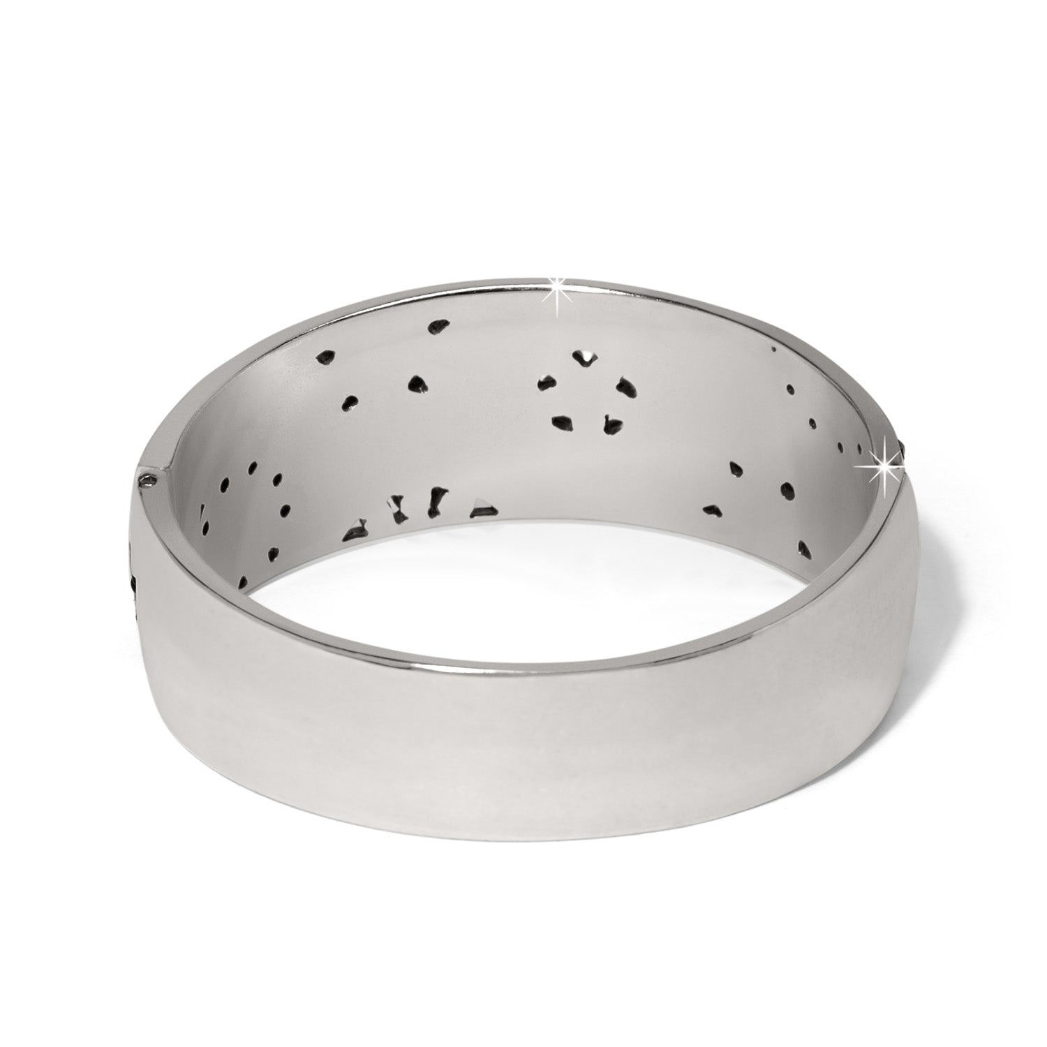 Flora Shine Wide Hinged Bangle Bracelet - Image 2