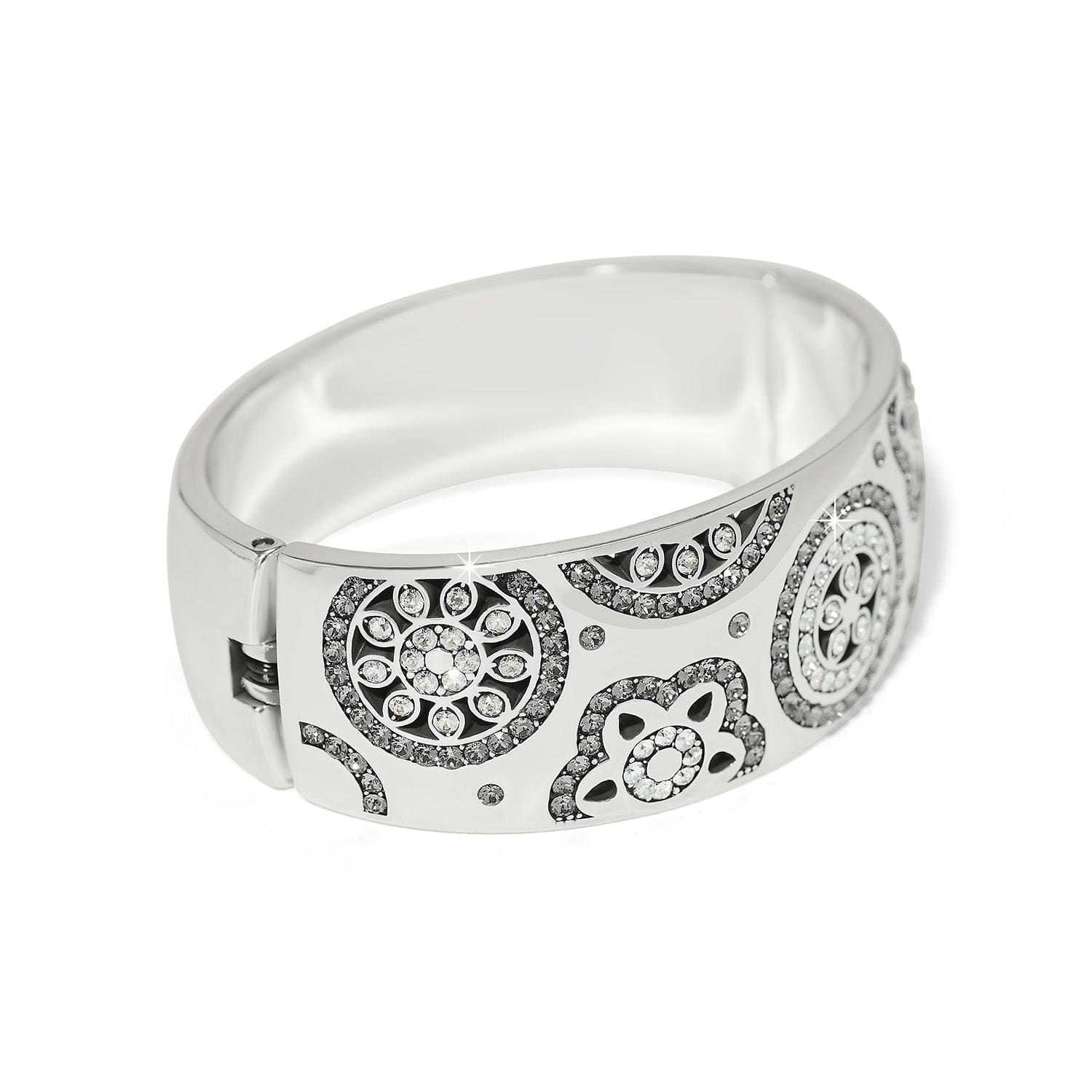 Flora Shine Wide Hinged Bangle Bracelet - Image 3