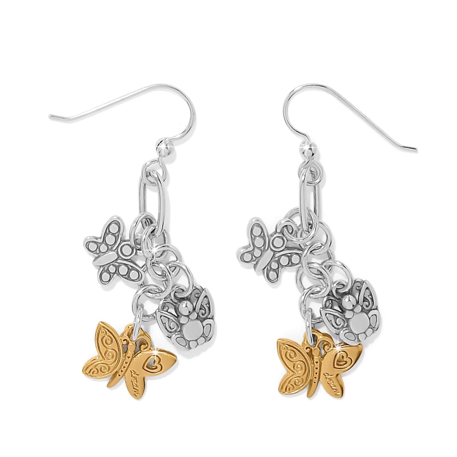 Forever Butterfly Charms French Wire Earrings - Image 2