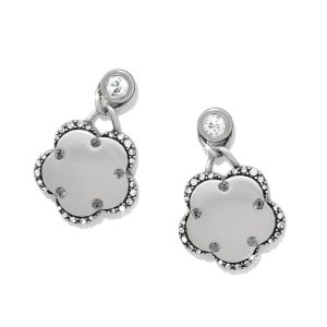 Gaia Flower Post Drop Earrings