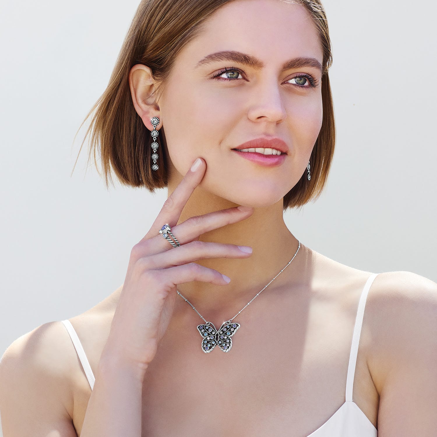 Halo Gems Monarch Butterfly Necklace - Image 5