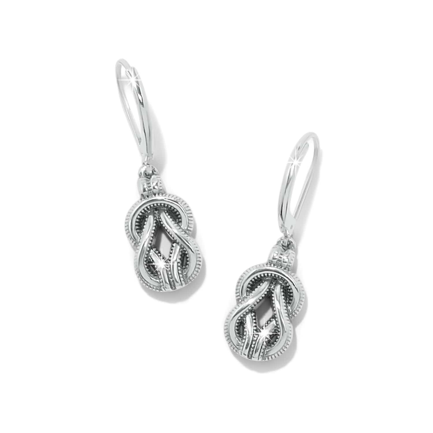 Interlok Harmony Two Tone Leverback Earrings - Image 2