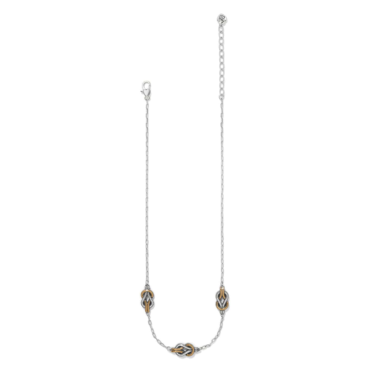 Interlok Harmony Two Tone Trio Necklace - Image 2