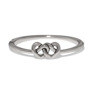 Interlok Linked Hearts Hinged Bangle