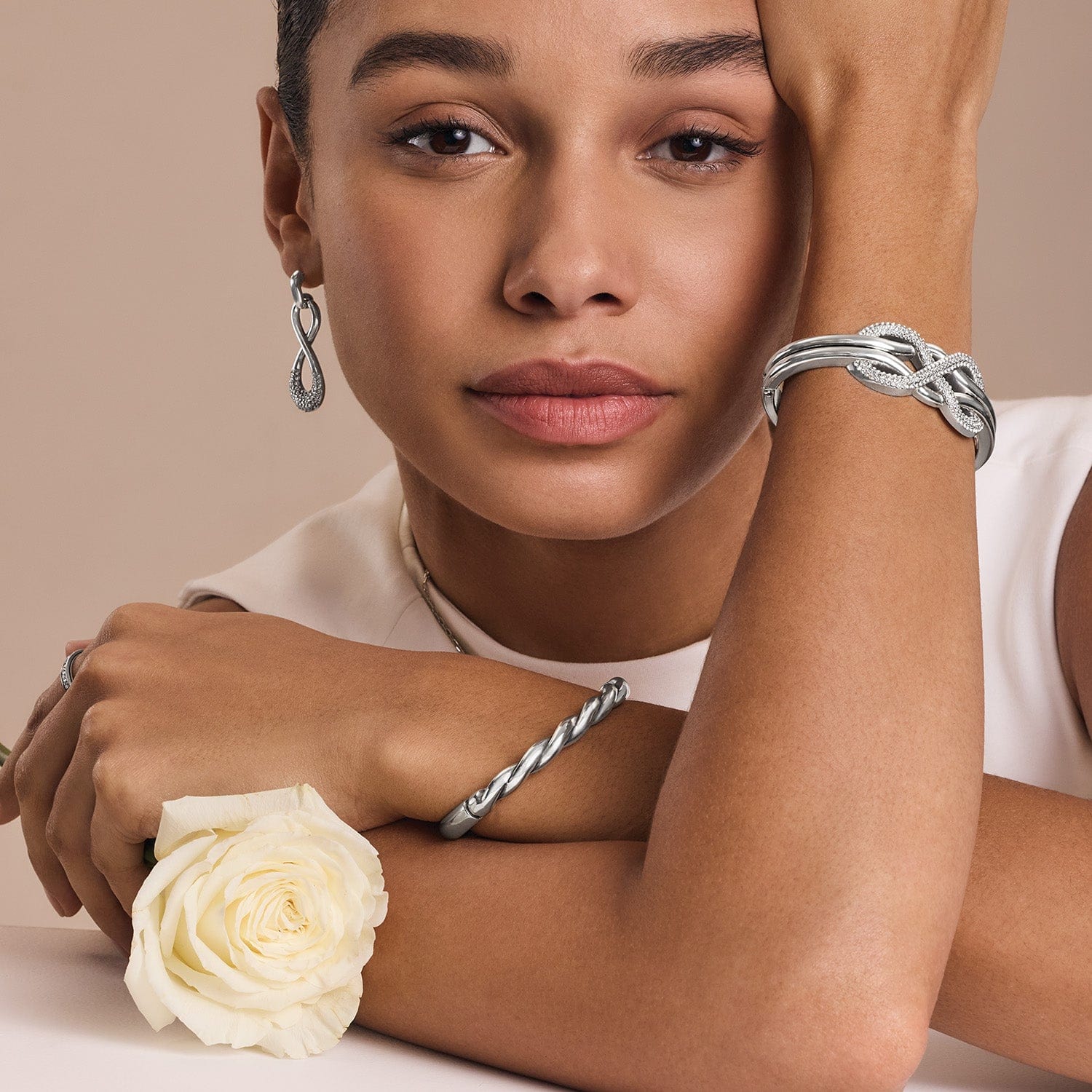 Interlok Luxe Post Drop Earrings - Image 4