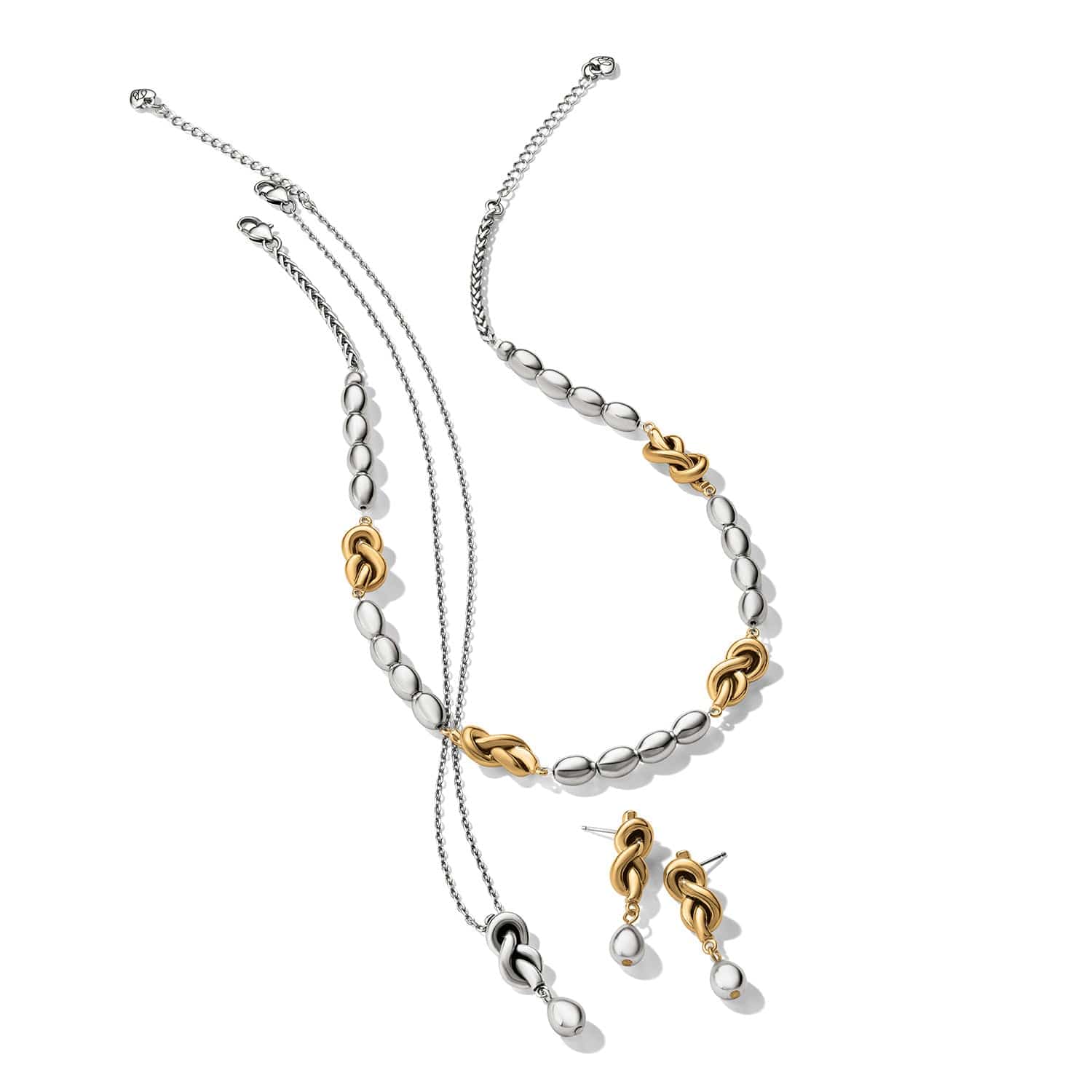 Interlok Single Knot Drops Collar Necklace - Image 3