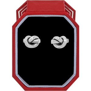 Interlok Single Knot Post Earrings Gift Box