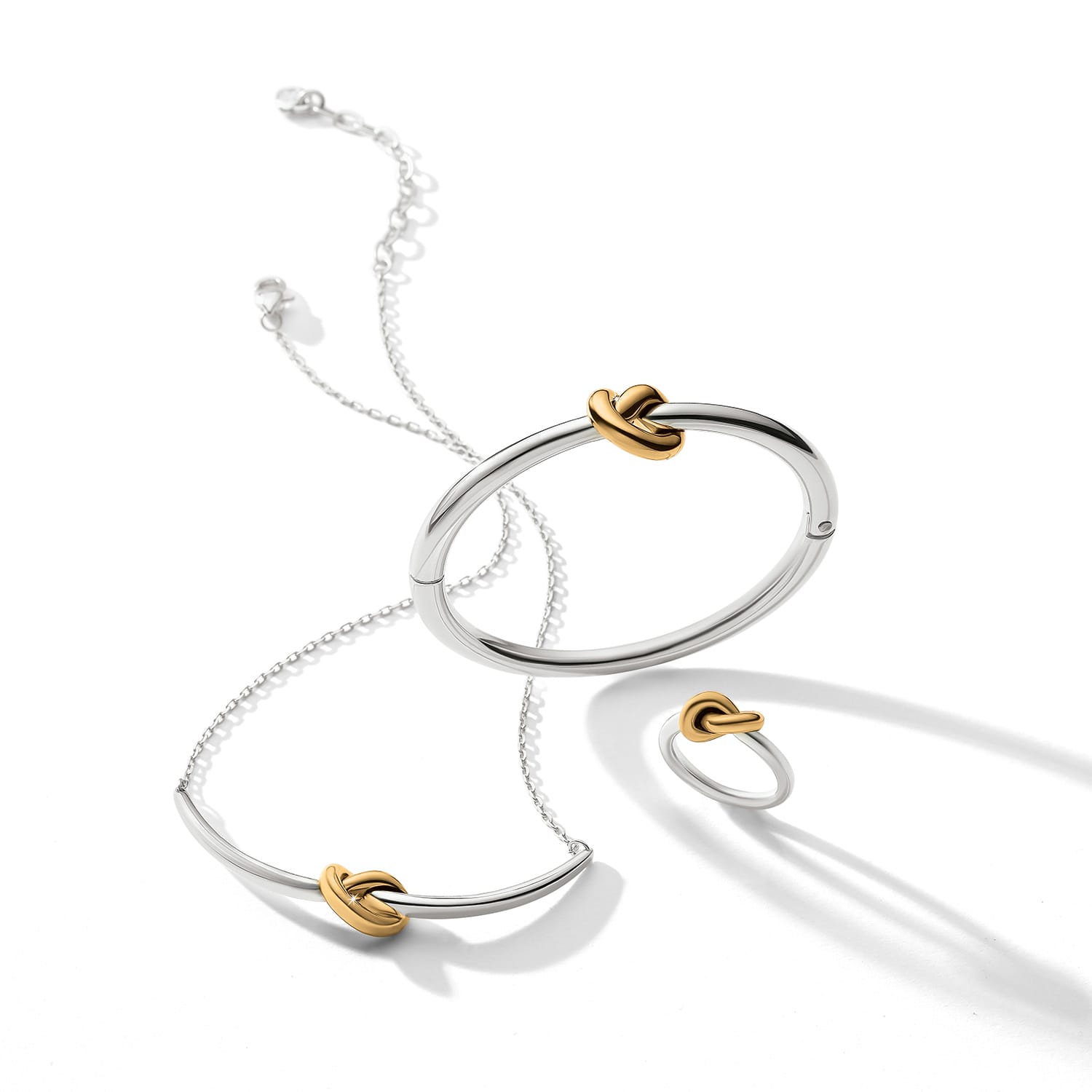 Interlok Single Knot Two Tone Hinged Bangle - Image 3