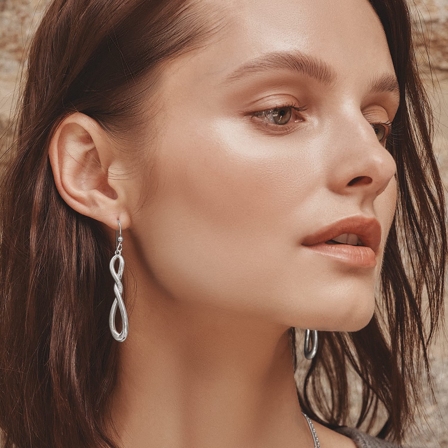 Interlok Twist French Wire Earrings - Image 3
