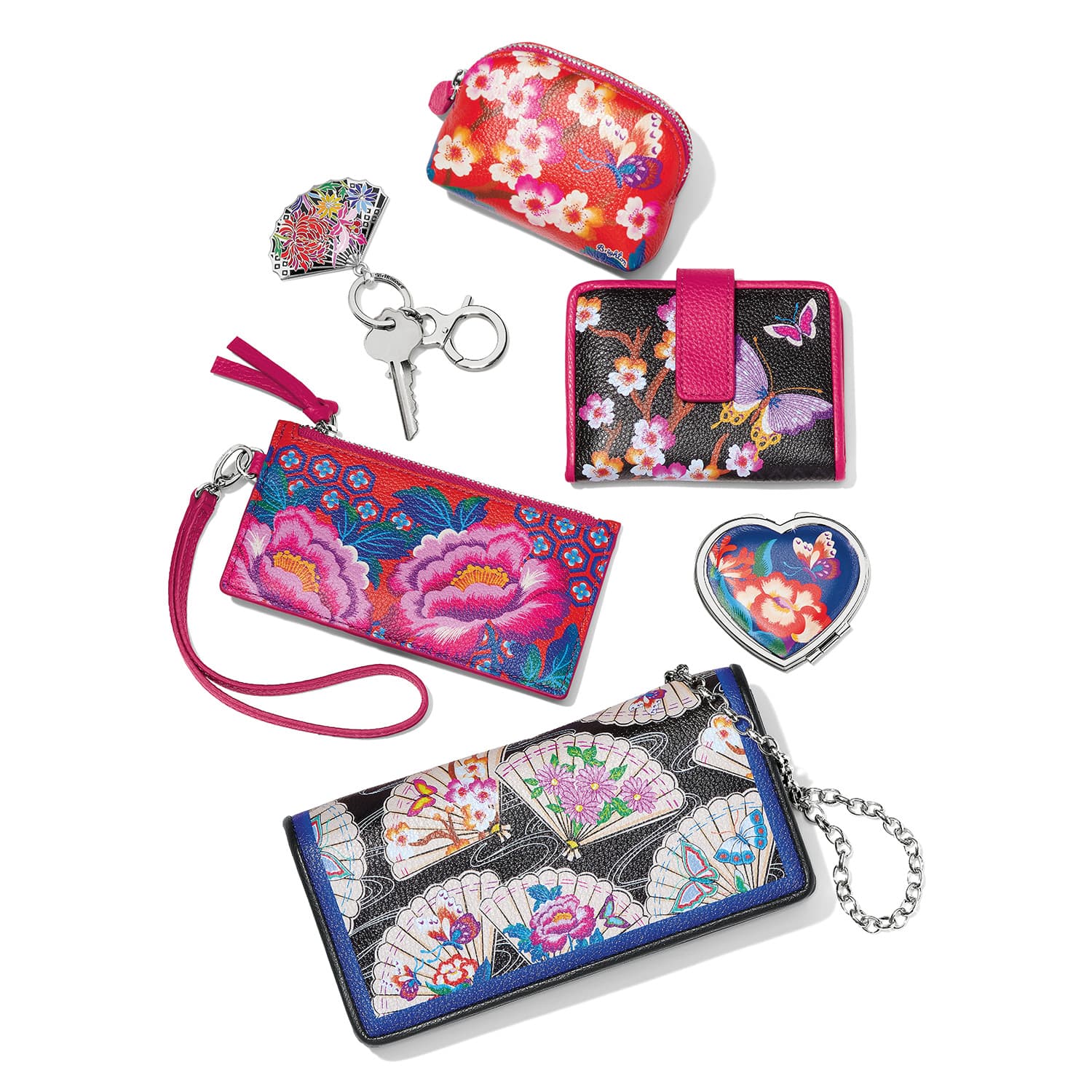 Kyoto In Bloom Fan Handbag Fob - Image 3