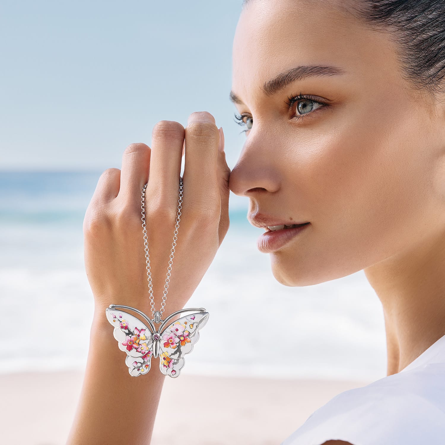 Kyoto In Bloom Sakura Butterfly Necklace - Image 6