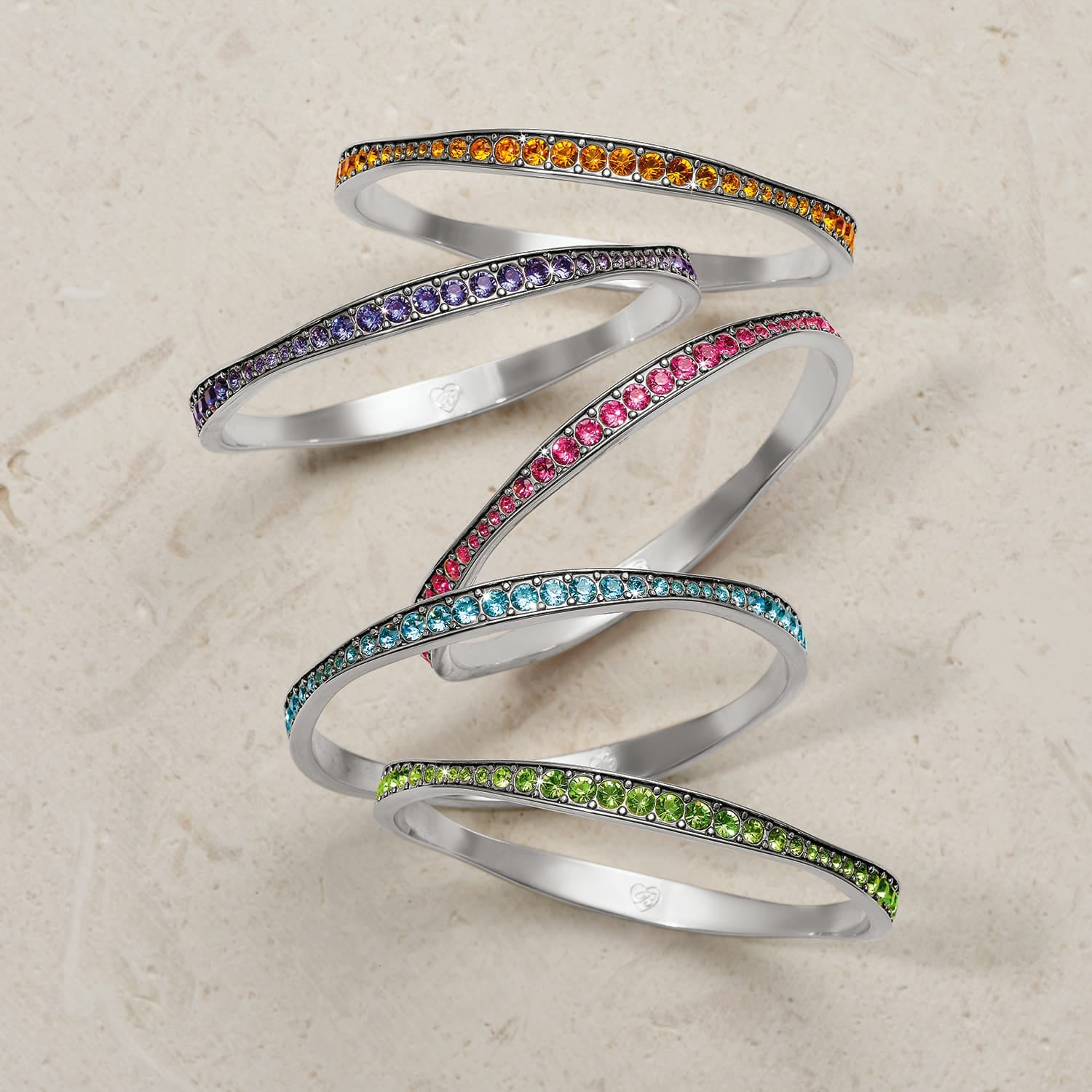 Light Hearted Crystal Bangle - Image 3