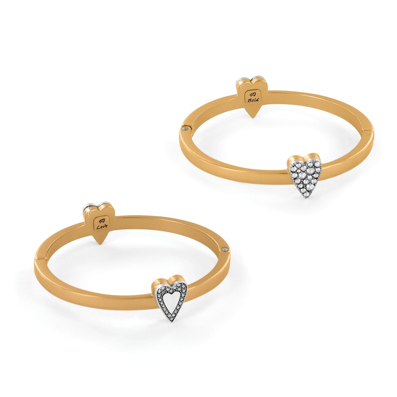 Love Messages B Bold Hinged Bangle - Image 4
