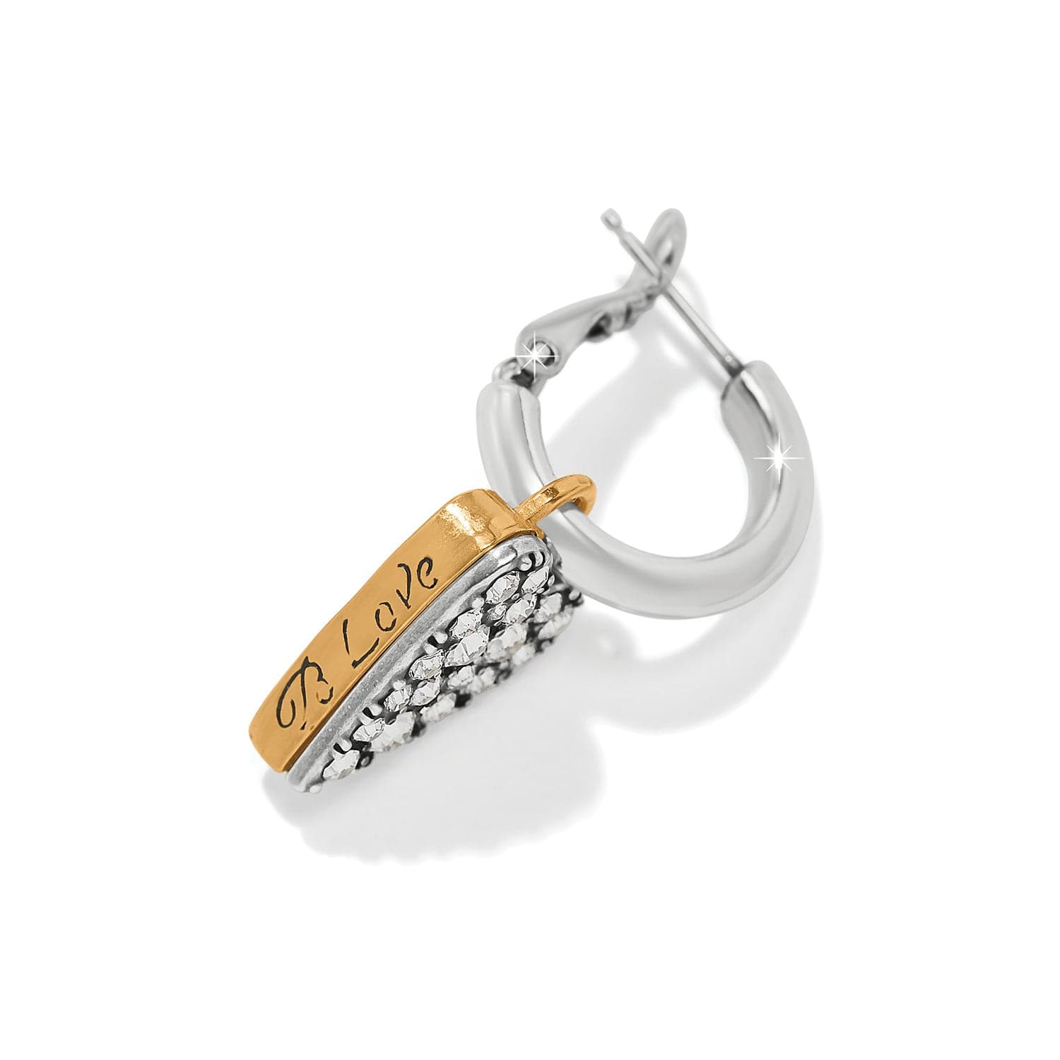 Love Messages B Love Reversible Hoop Earrings - Image 3