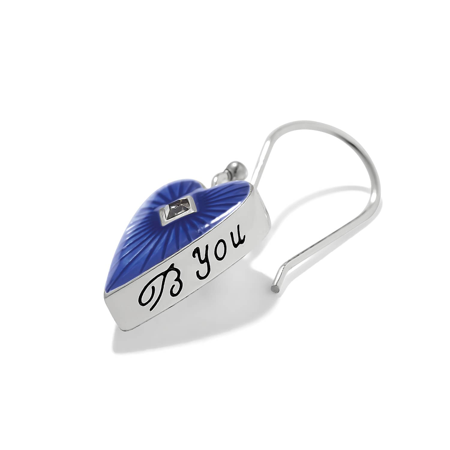 Love Messages B You Blue French Wire Earrings - Image 3