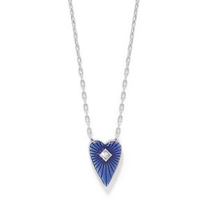 Love Messages B You Blue Necklace