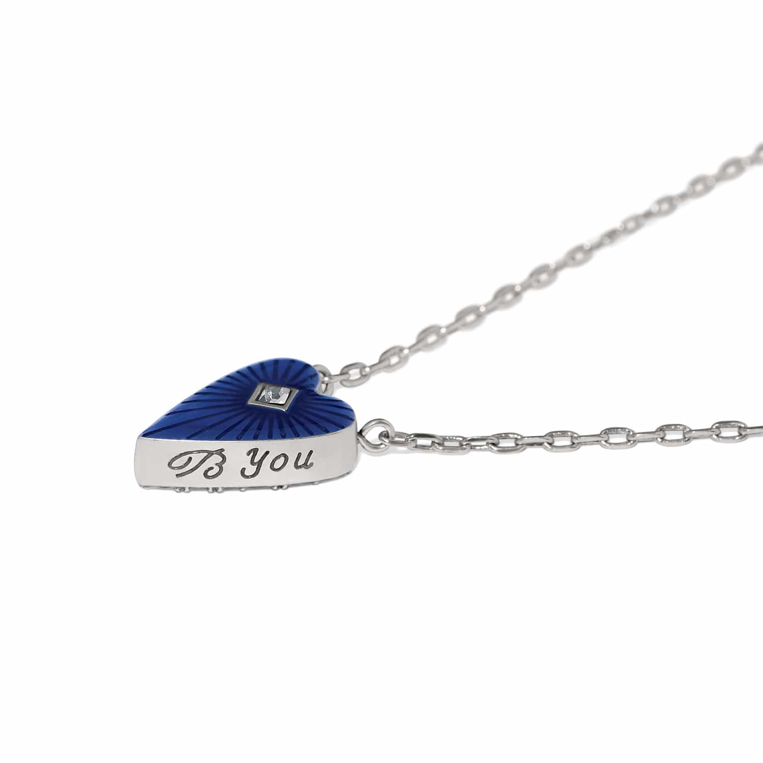 Love Messages B You Blue Necklace - Image 3