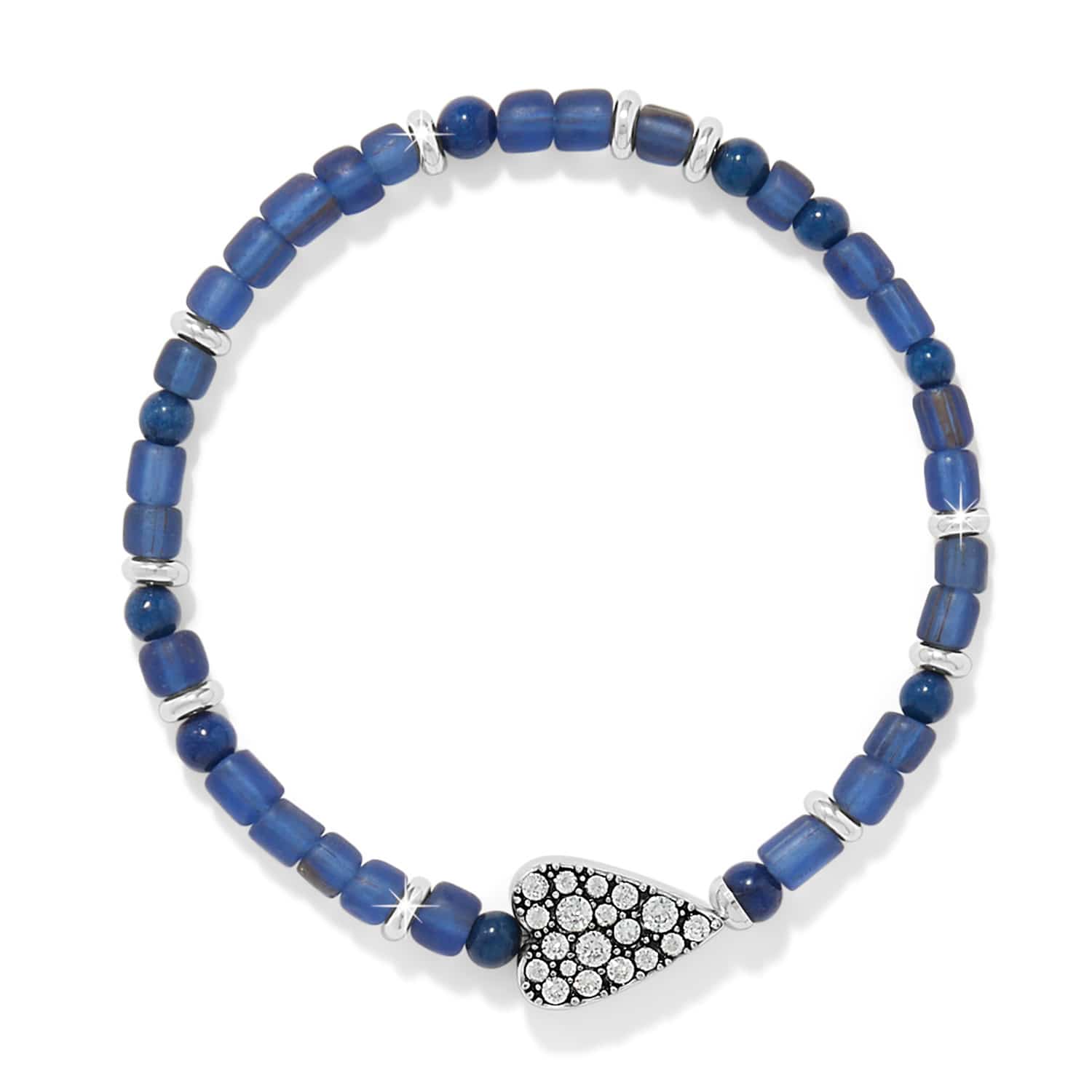 Love Messages B You Blue Stretch Bracelet - Image 3